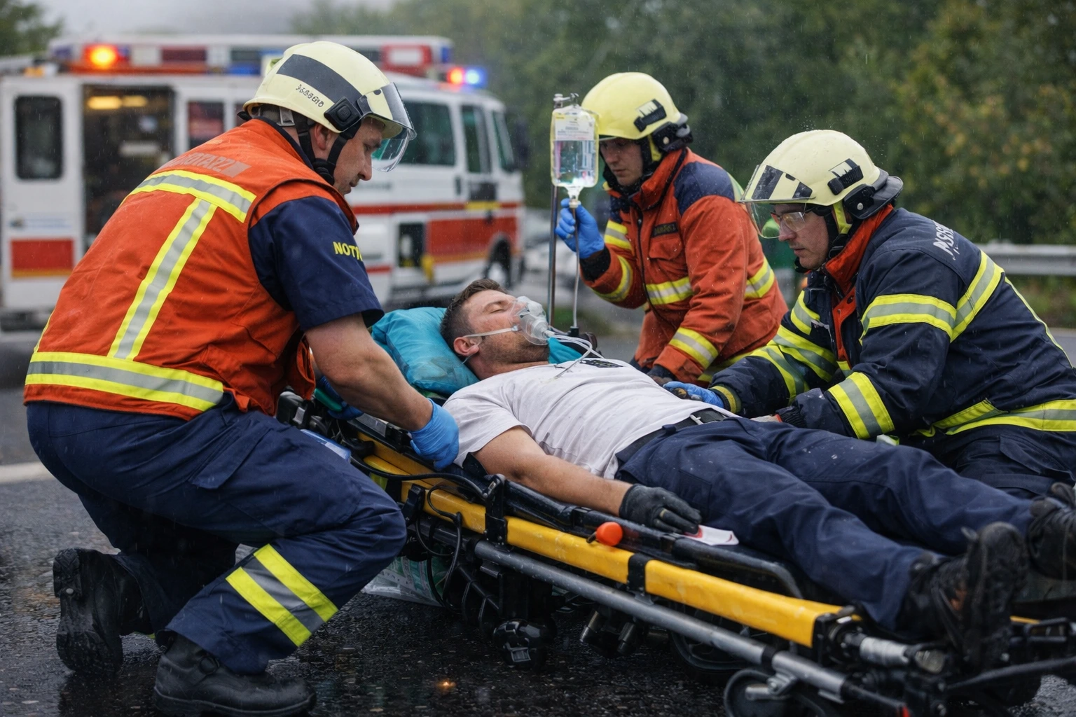 Patient auf Trage (heute)