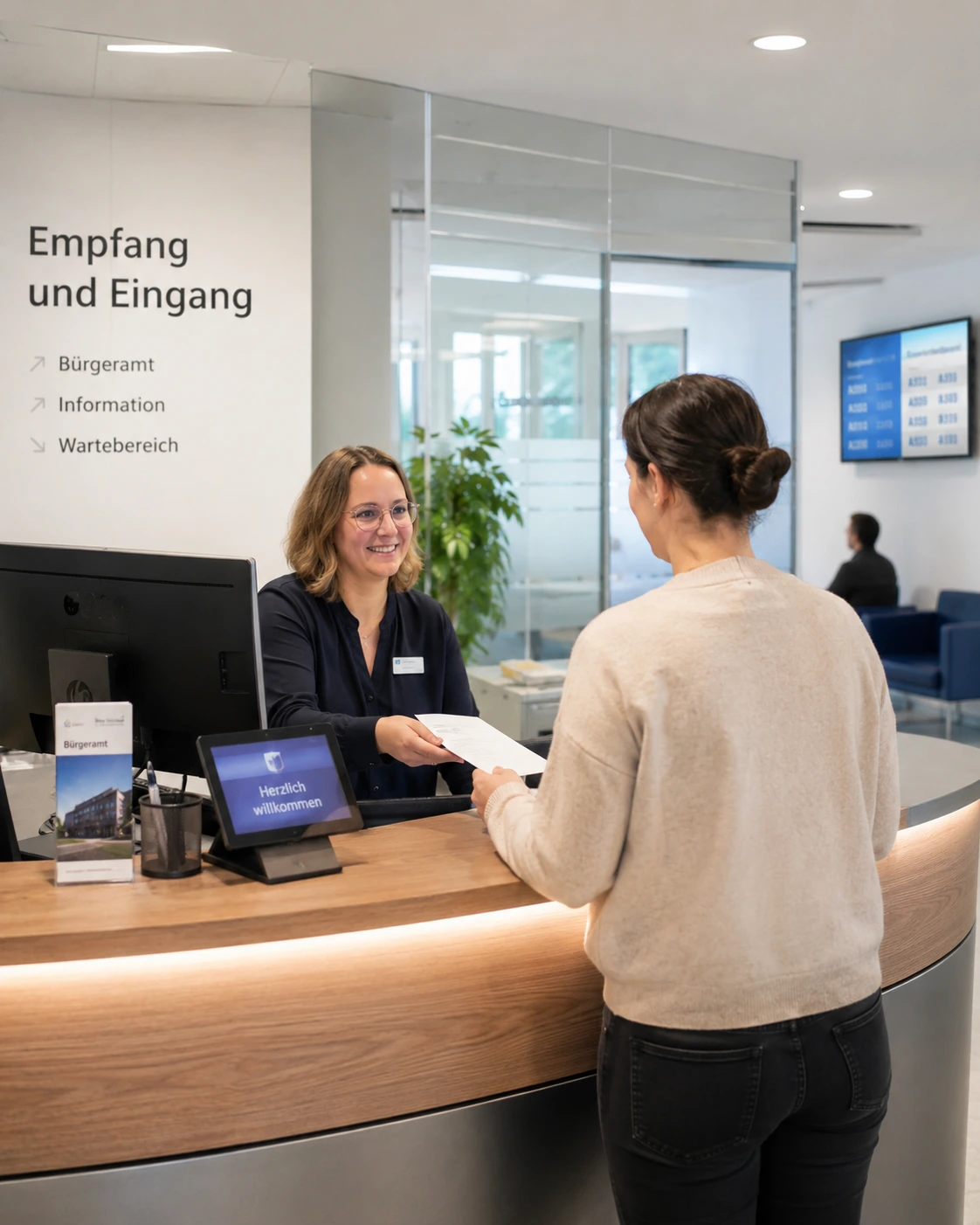 Empfang und Eingang