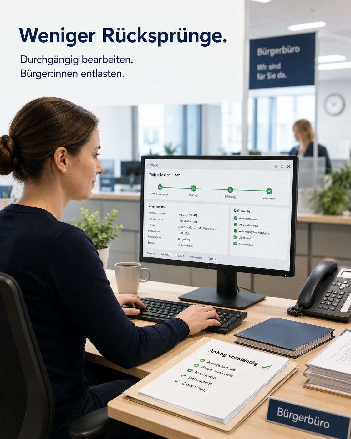 Weniger Rücksprünge